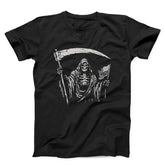Grim Reaper USA Flag Unisex T-shirt